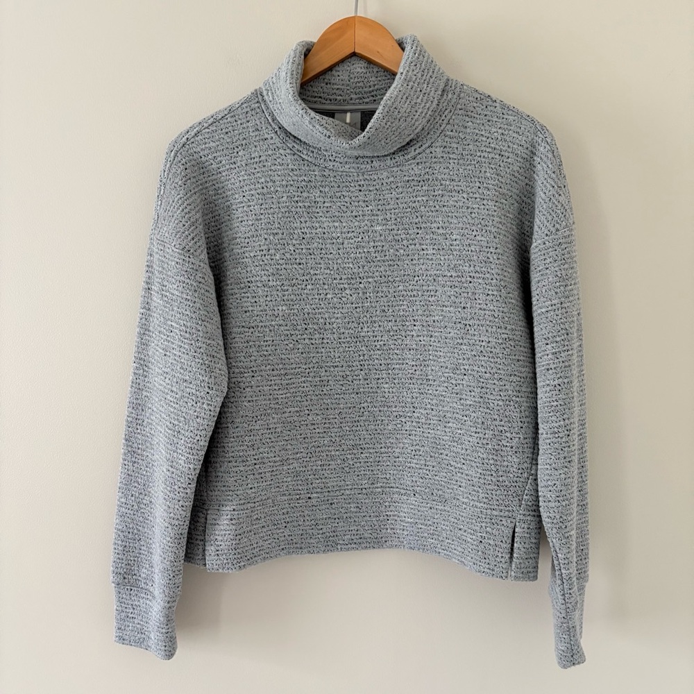 CALIA Lunar Funnel Gray Cowl Neck‎ Pullover Sweater Small Soft Cozy Athleisure - Picture 12 of 12